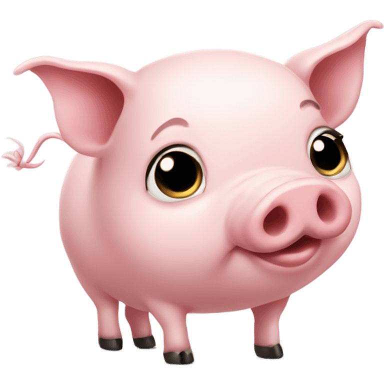 cute pig bubble butt emoji