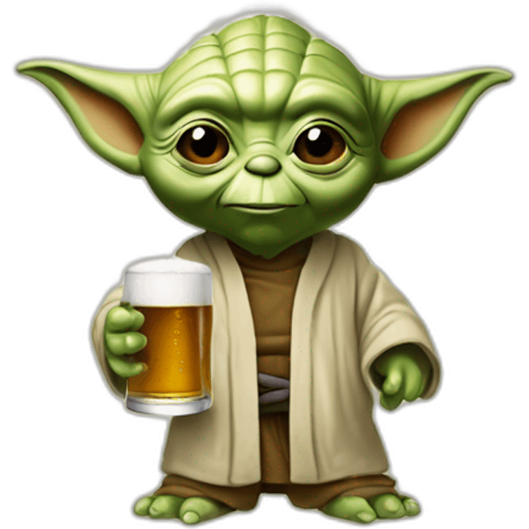 yoda boit une biere emoji