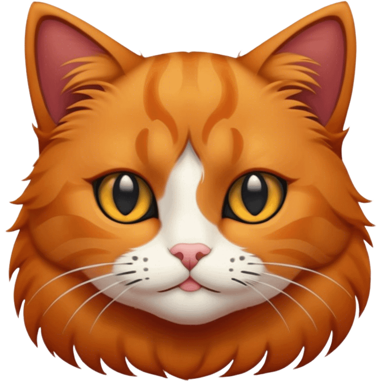 Black and ginger cat emoji