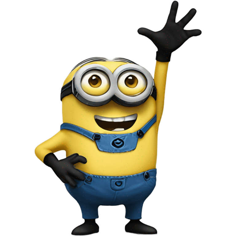 minion with HAND OUTS emoji