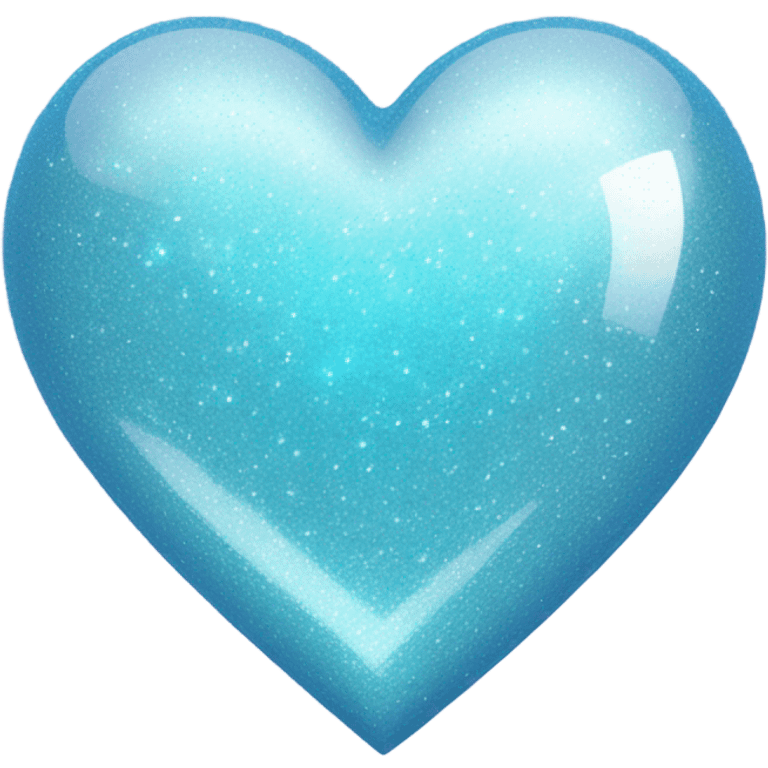 light blue sparkly heart emoji