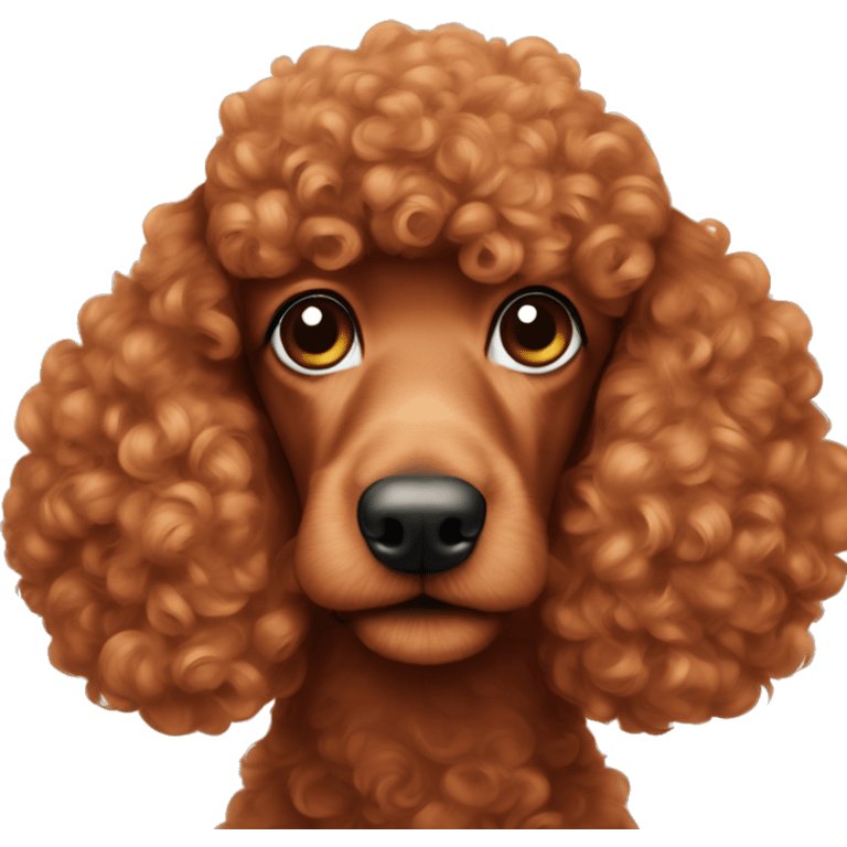 Red poodle side eye  emoji