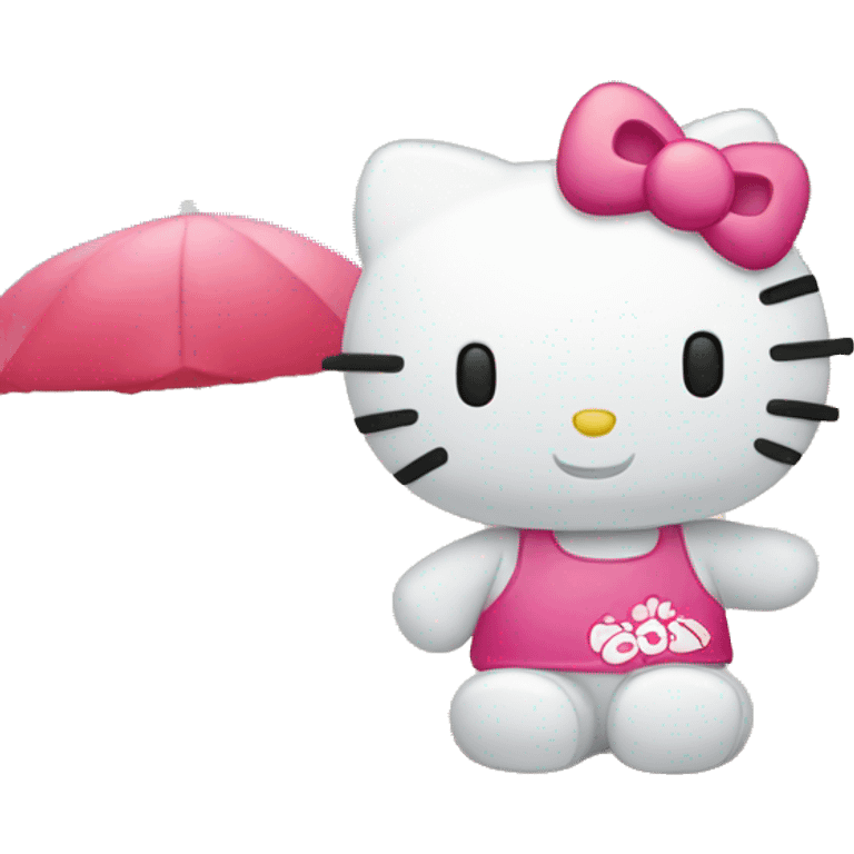 Hello Kitty on the beach  emoji