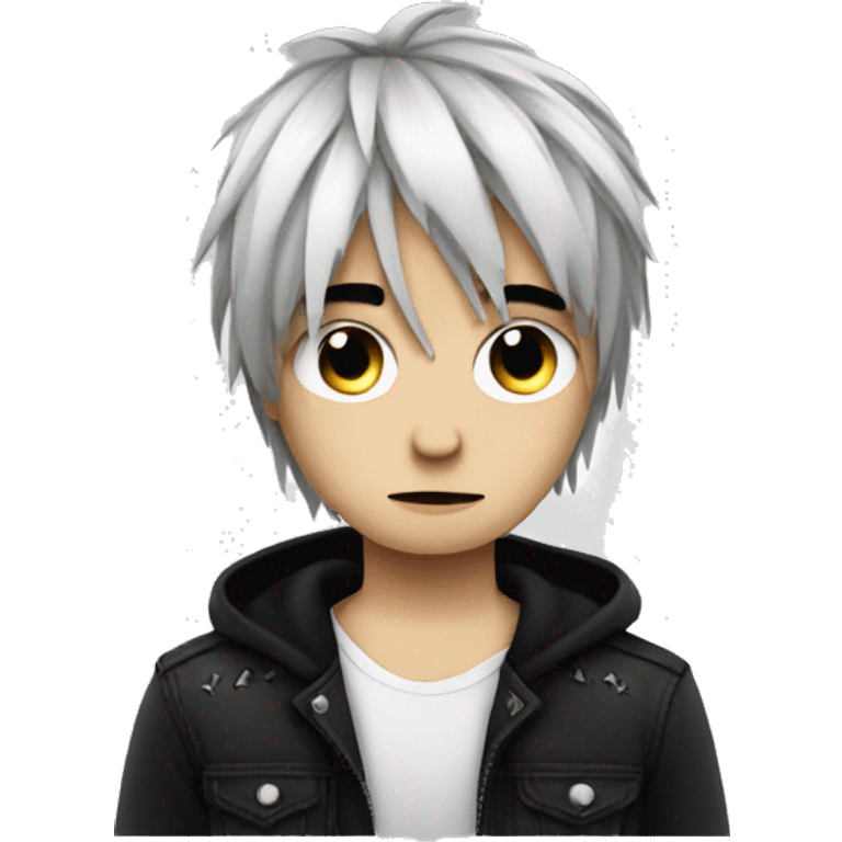 Emo hairstyle boy emoji