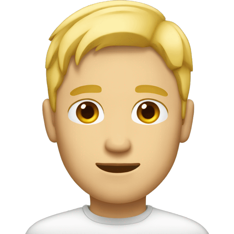 Homme fatigué blond emoji