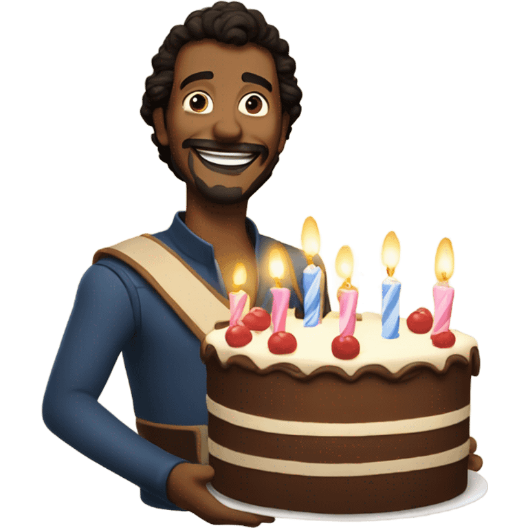 Lando Hold the cake Happy birthday emoji