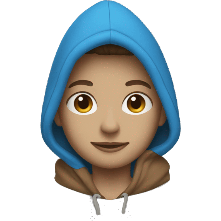 Short blue sleeve hoodie emoji