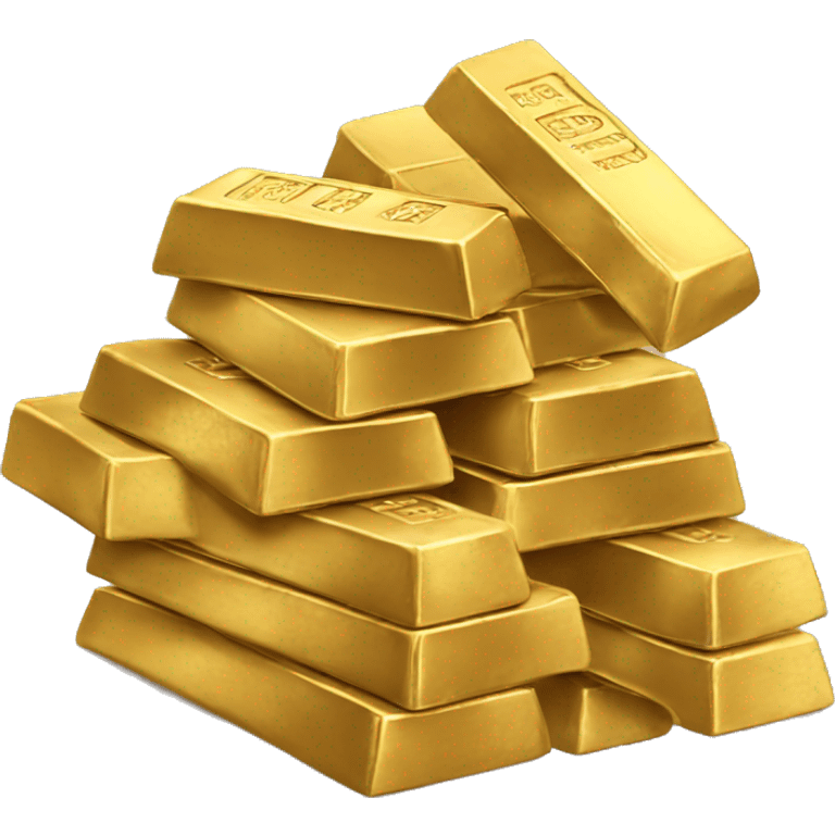 gold bars without inscriptions emoji