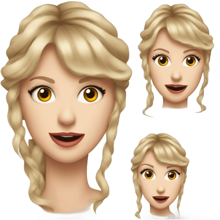 Taylor swift crazy warped face emoji