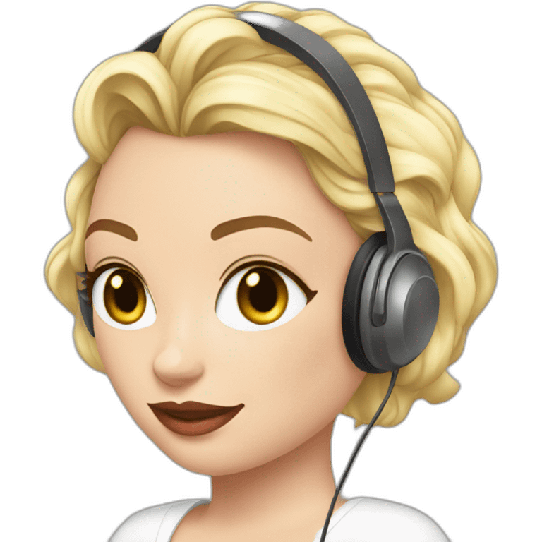 Margot Robbie con auriculares  emoji