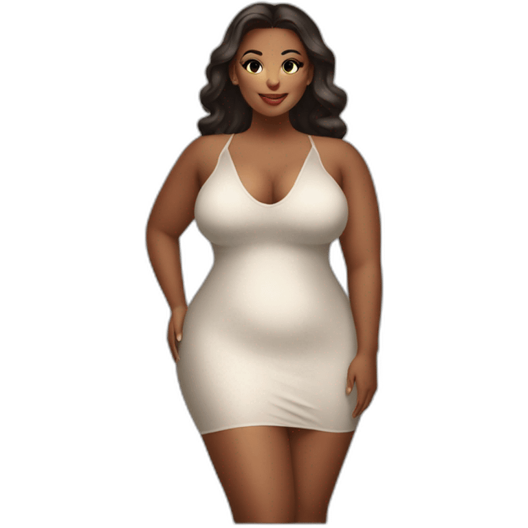 curvy beauty transparent dress emoji