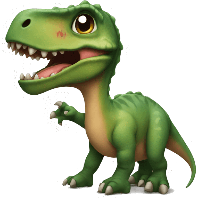 Dinosaur with tattoos emoji