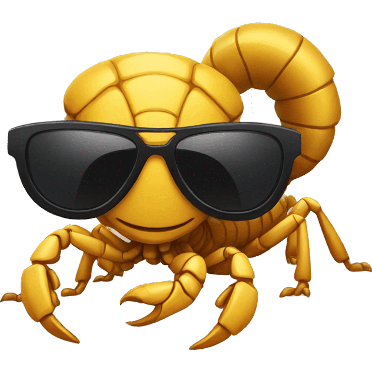 Scorpion with sunglasses emoji