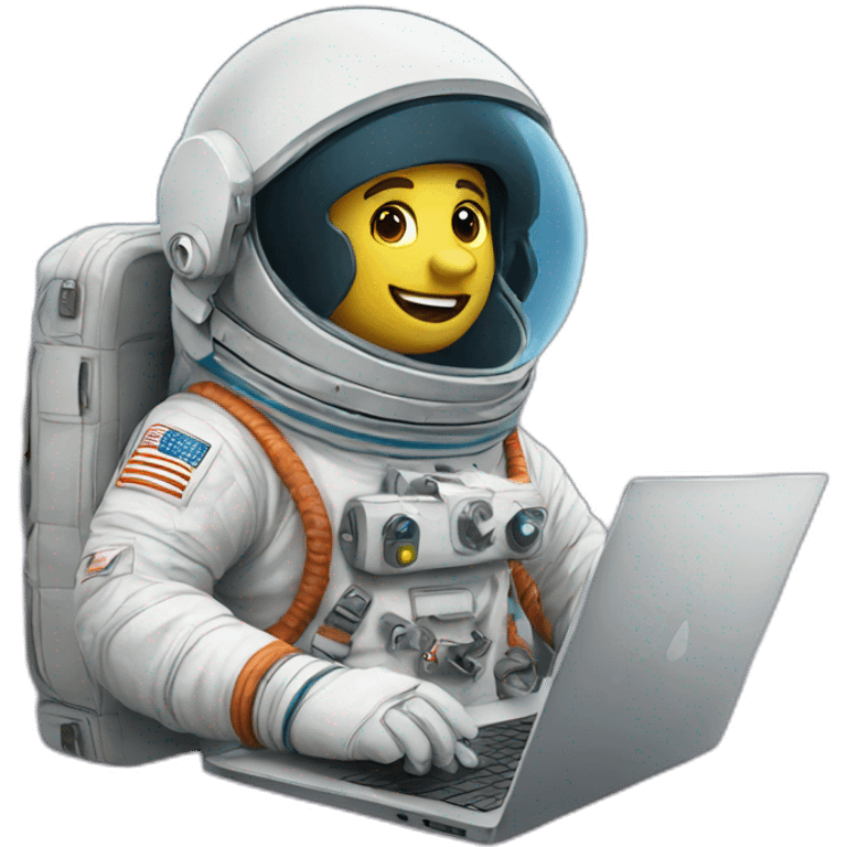 Astronauts with laptop emoji