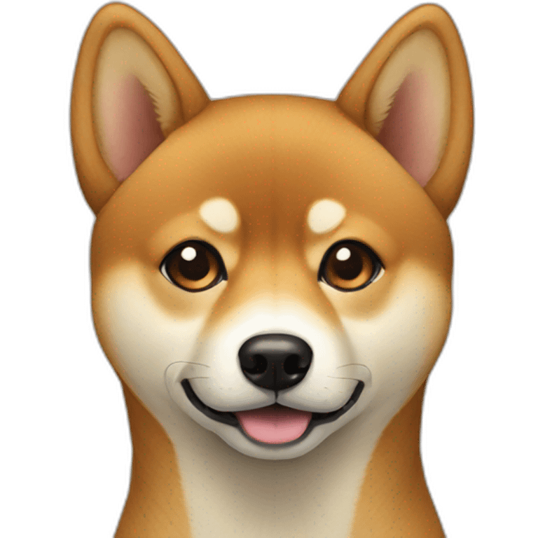 black and tan shiba face emoji