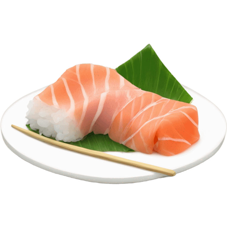 A chic a ingle serving of otoro sashimi emoji