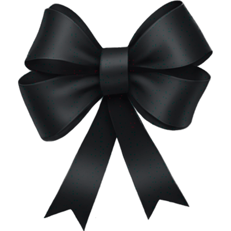 black ribbon bow emoji