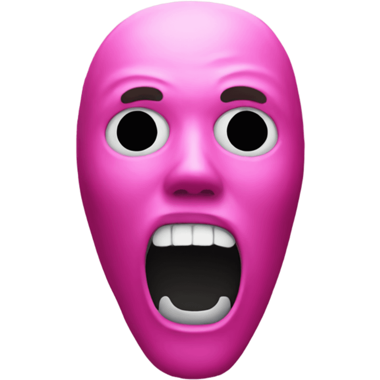 pink scream mask emoji