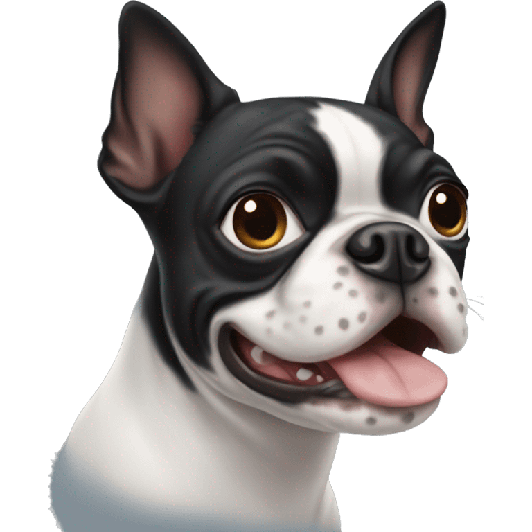 A Boston terrier emoji