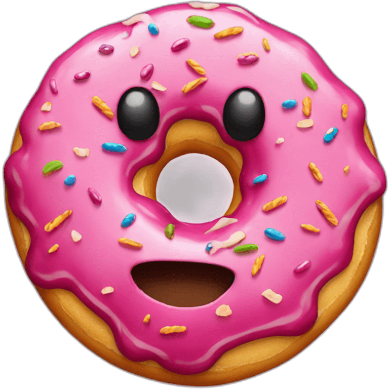 A donut calling for a pizza emoji