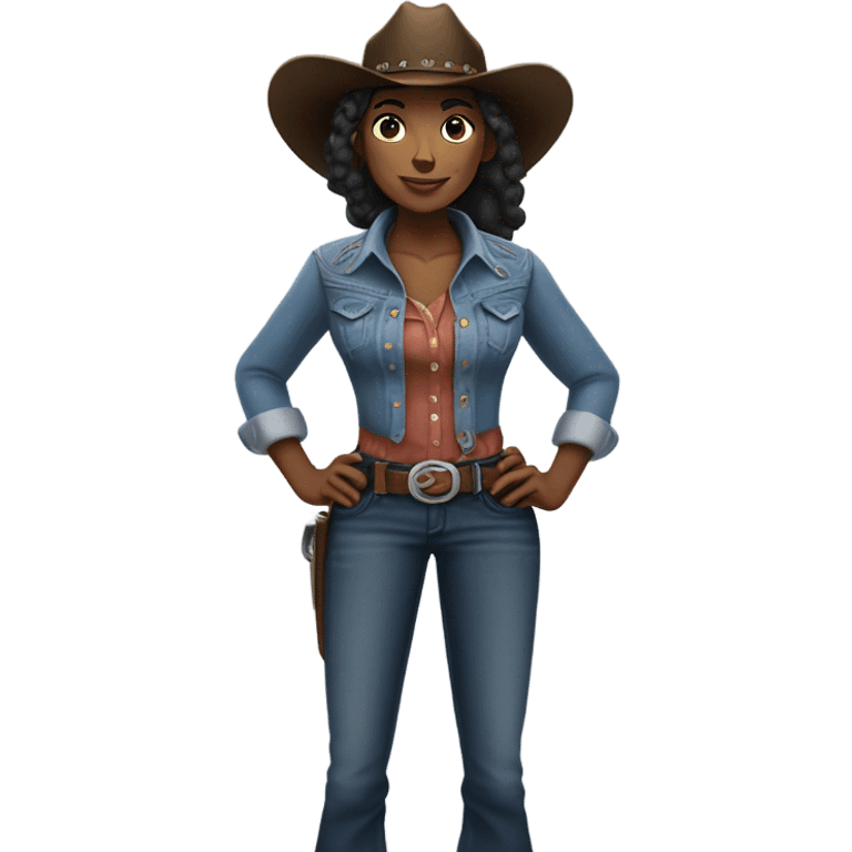 Black Cowgirl emoji