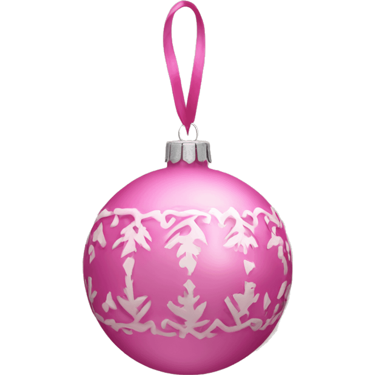 pink ornament with the name bianca on it  emoji