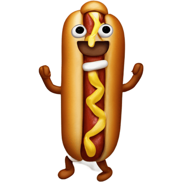 Hotdog dancing on the wall emoji