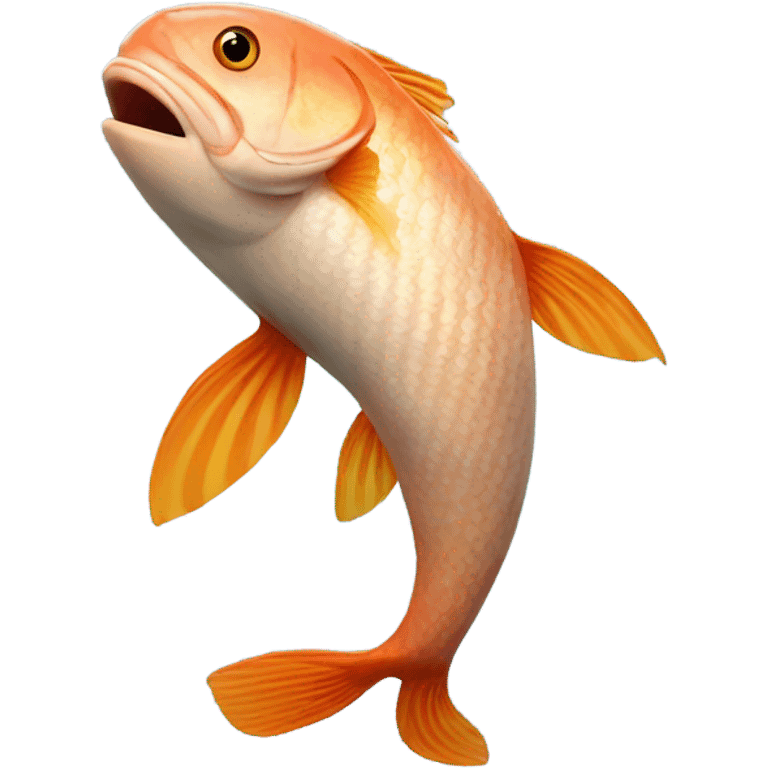 Fish with human body dancing emoji