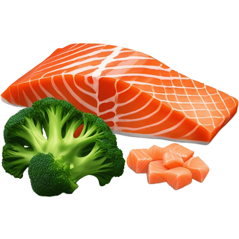 salmon and broccoli emoji