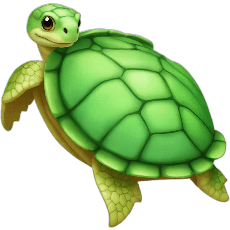 tortue de mer verte kawai emoji