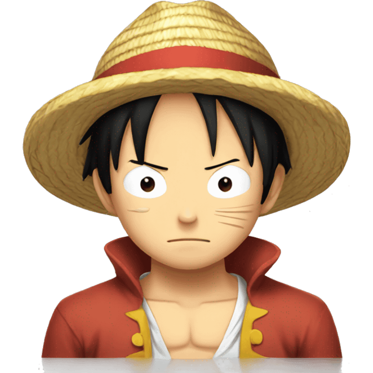 One pièce sad Luffy emoji