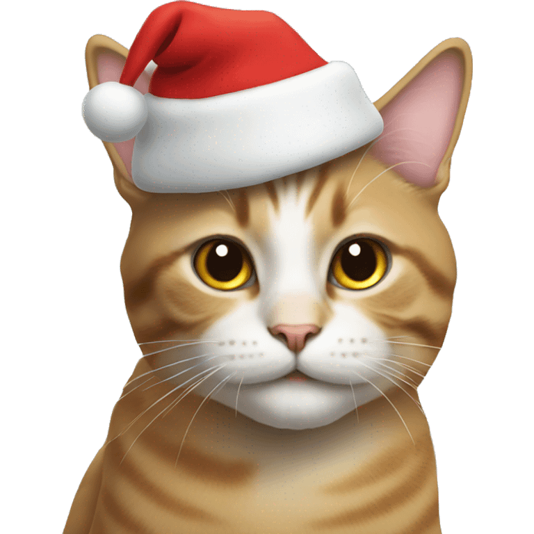 Cat with santa hat emoji