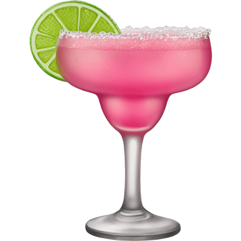 Pink margarita with one lime slice  emoji