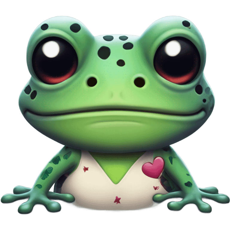 Emo frog with tattoos  emoji