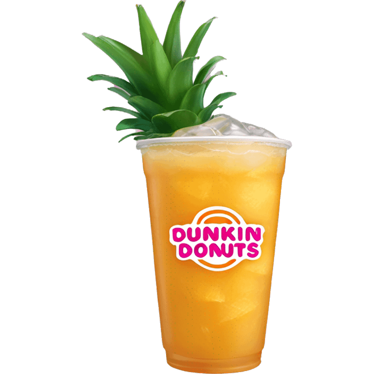 Dunkin donuts mango pineapple drink refresher emoji