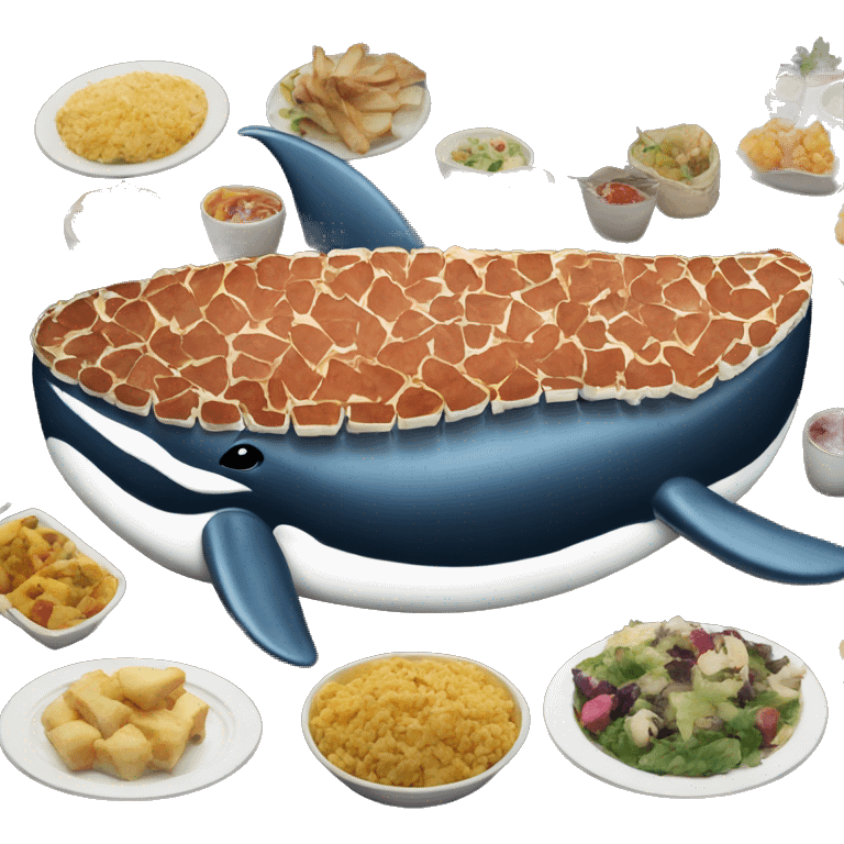 humpback whale at a buffet emoji