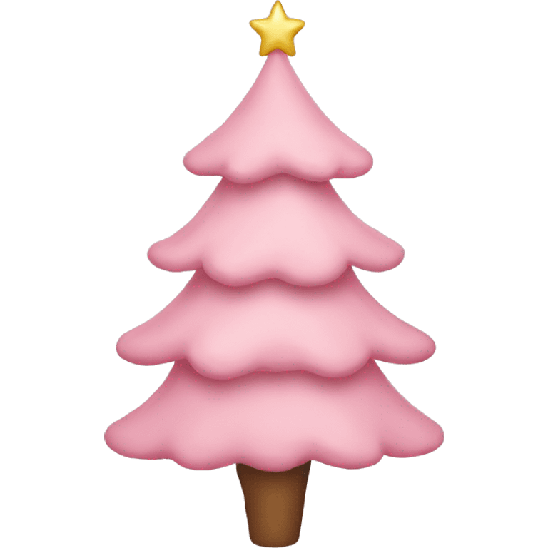 pastel pink christmas tree emoji