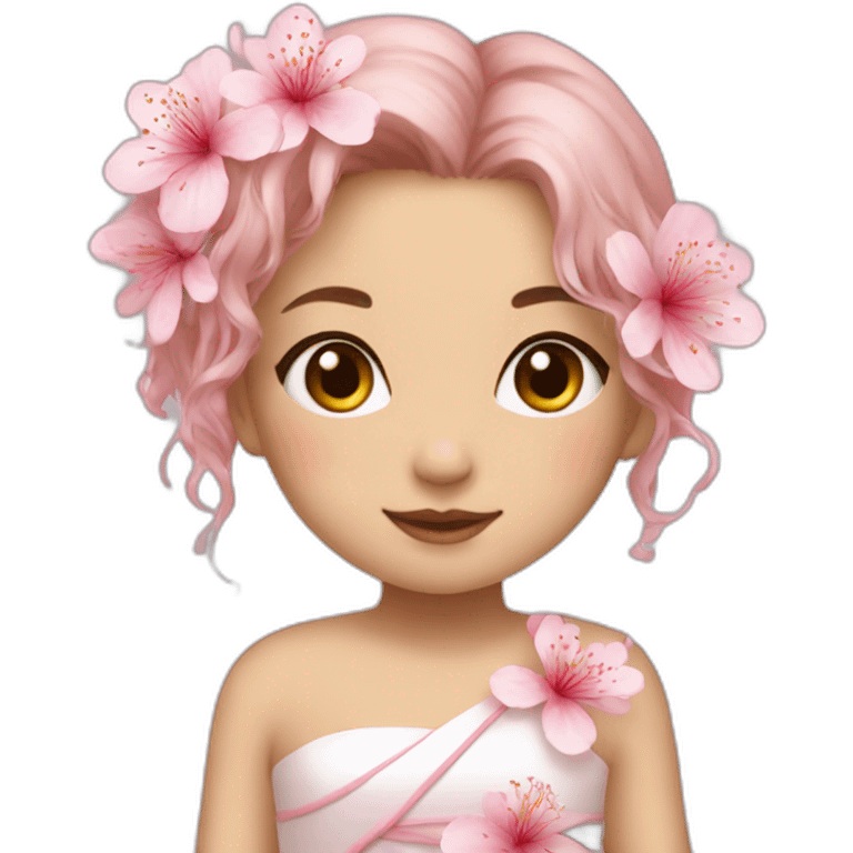 Sakura flower girl emoji