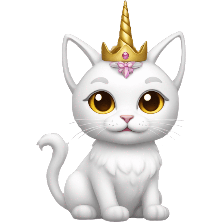 princess-cat with unicorn horn emoji