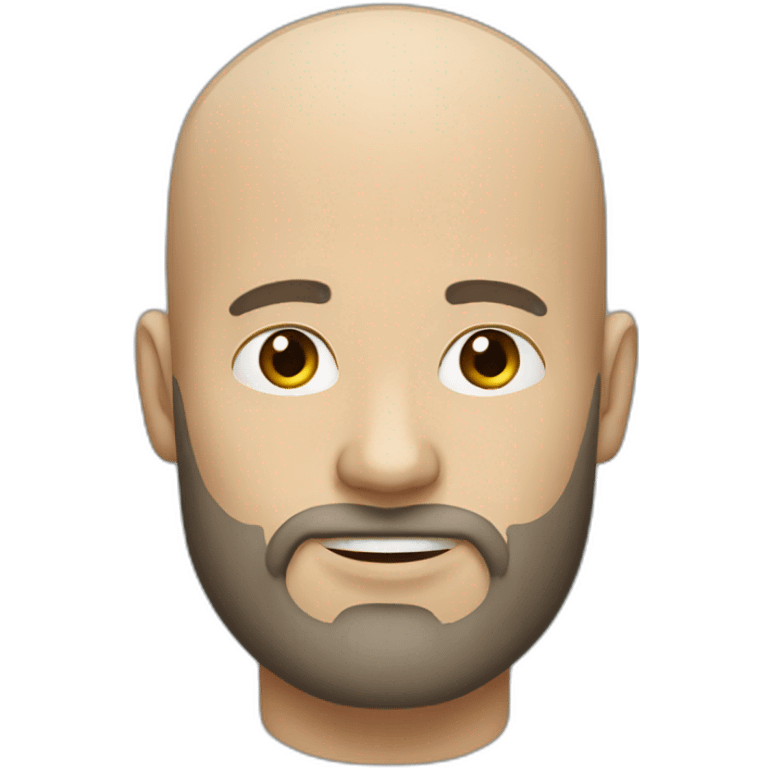 White man whit beard and no hair emoji