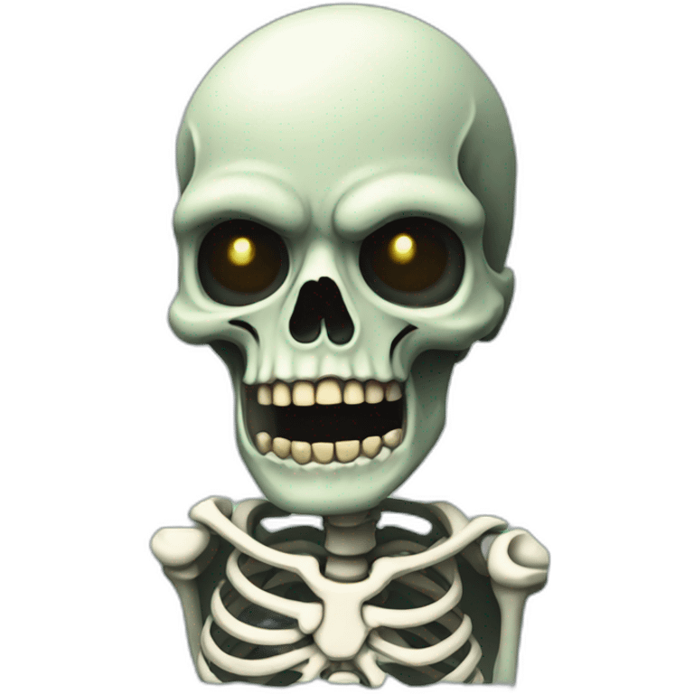 Zombie skeleton emoji