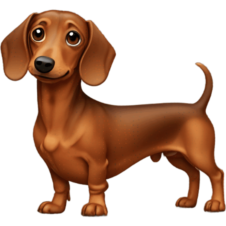 A Brown dachshund emoji