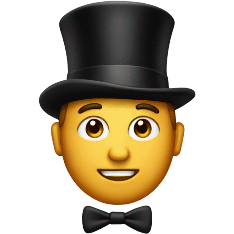 Breaded guy with a top hat emoji