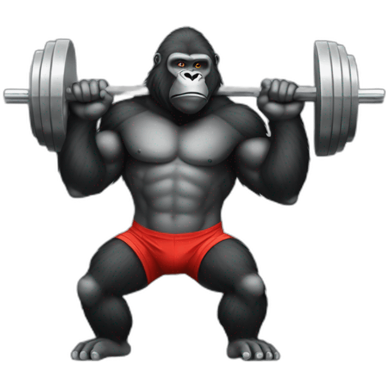 gorilla with barbell emoji