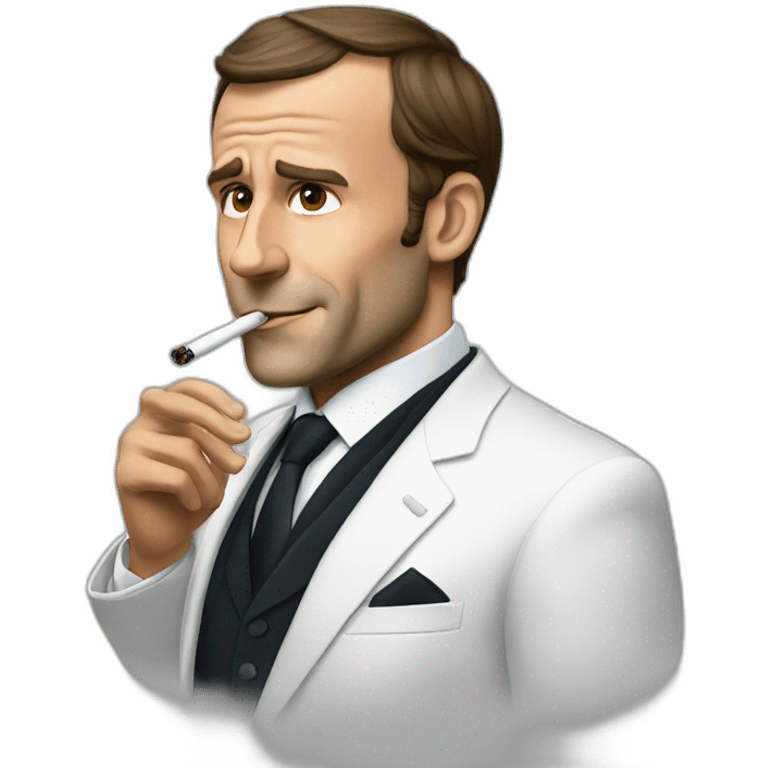 macron smoking emoji