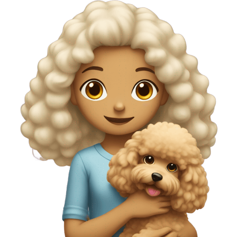 poodle and girl emoji