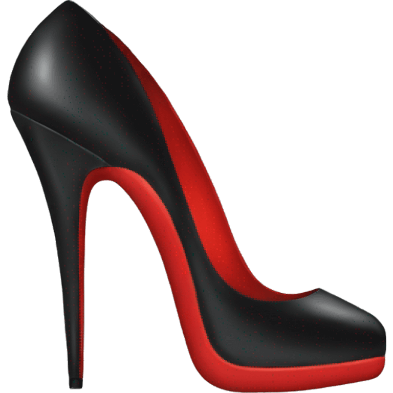 black heels with red bottoms  emoji