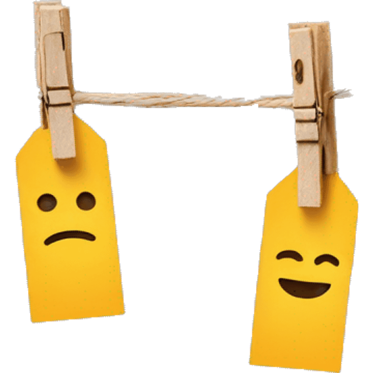 hung on clothespins emoji