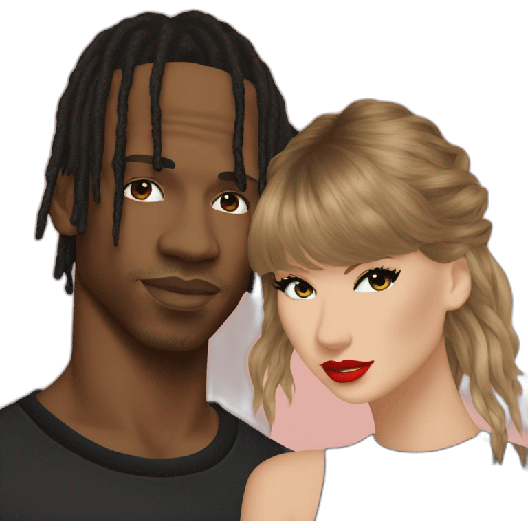 travis scott and taylor swift album cover emoji