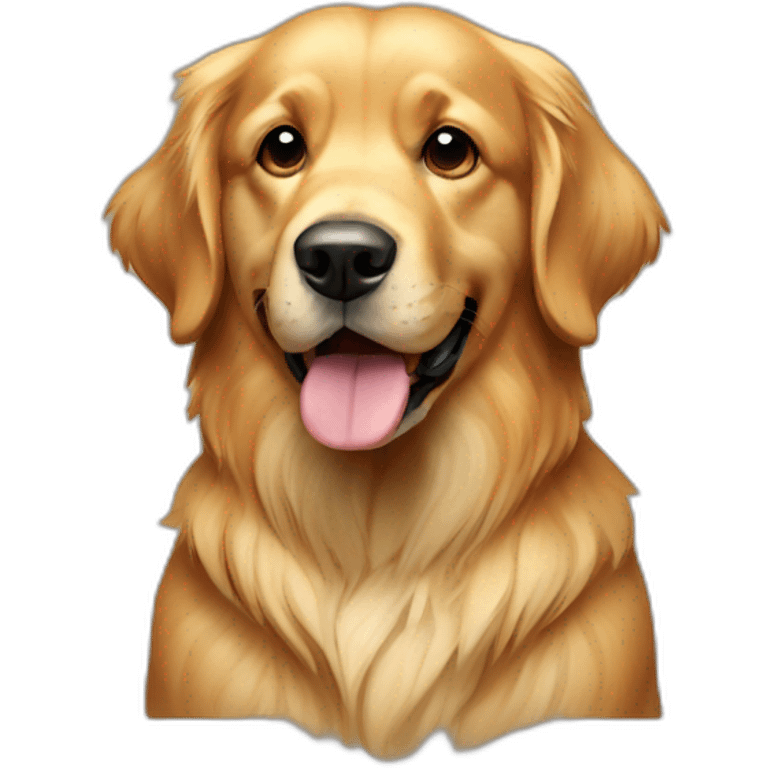 Dog golden retriever full-height emoji